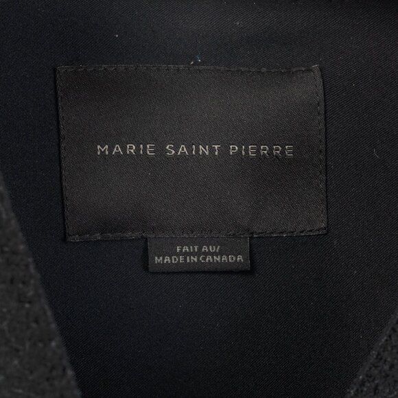Marie Saint Pierre Black Boiled-Wool Blazer - Picture 7 of 9